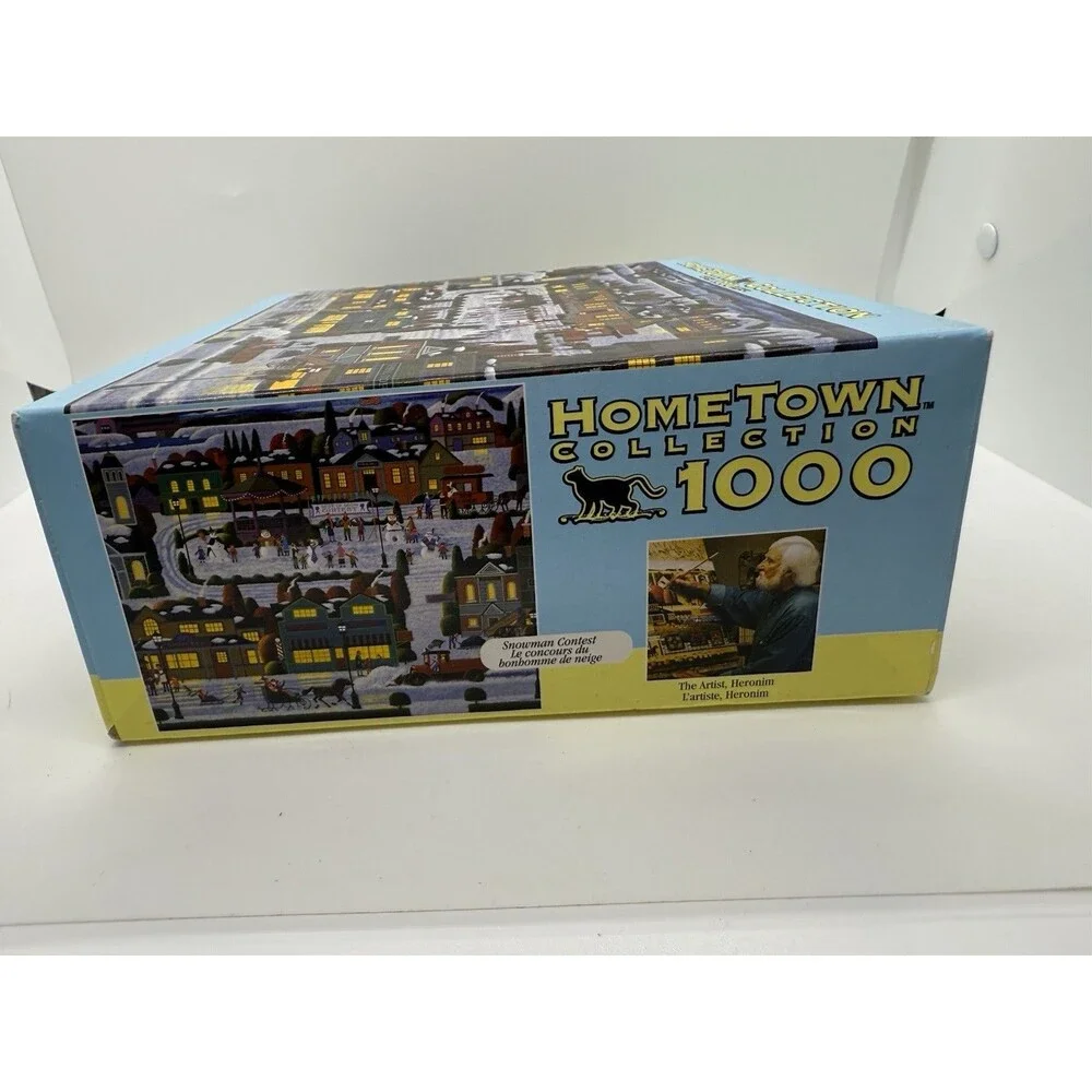 Vintage Hometown Collection SNOWMAN CONTEST 1000 PCS Puzzle The Artist Heronim